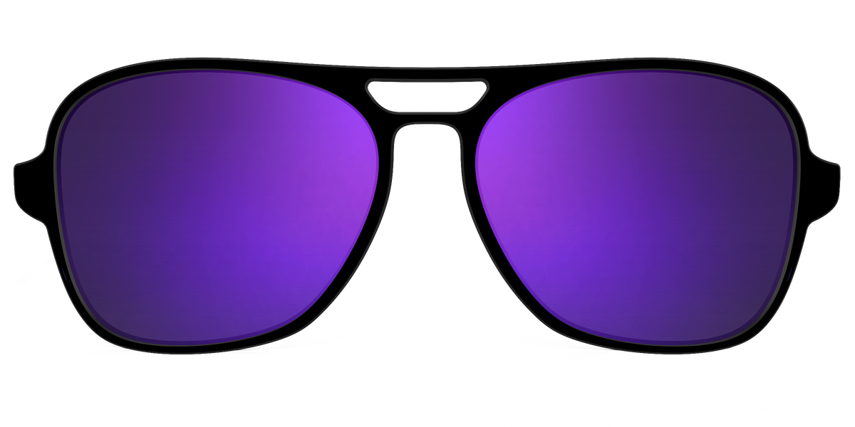 The Polarized Purple Reflective Sun Top - Front Top Image - Pair Eyewear