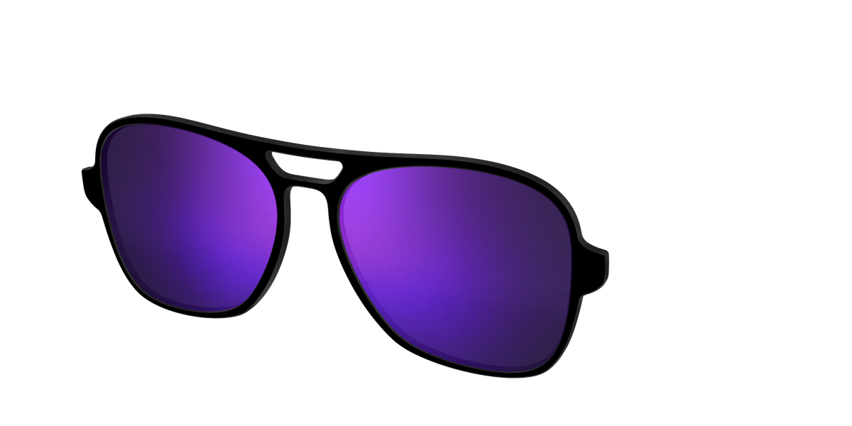 The Polarized Purple Reflective Sun Top - Angle Top Image - Pair Eyewear