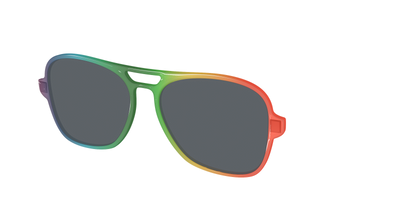 The Polarized Rainbow Gradient Sun Top - Angle Top Thumbnail - Pair Eyewear
