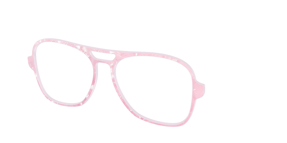The Rose Quartz Pearl Marble - Angle Top Image - Pair Eyewear