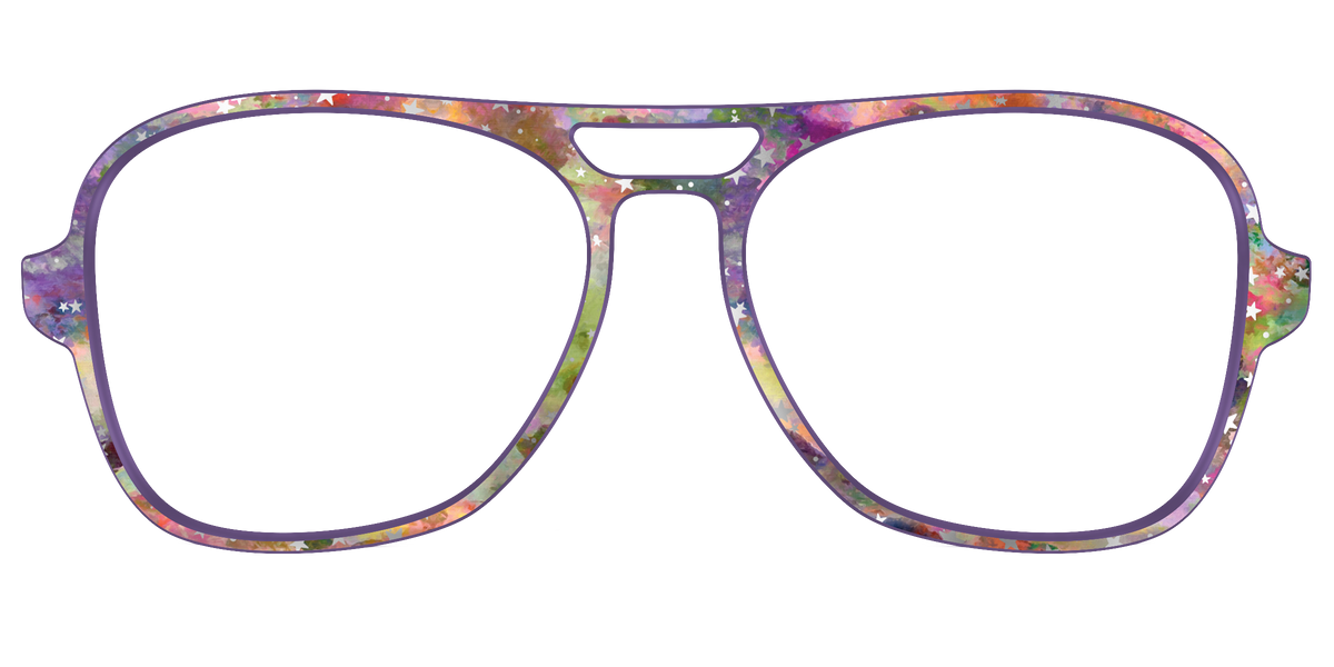 The Silver Foil Starry Sky - Front Top Image - Pair Eyewear
