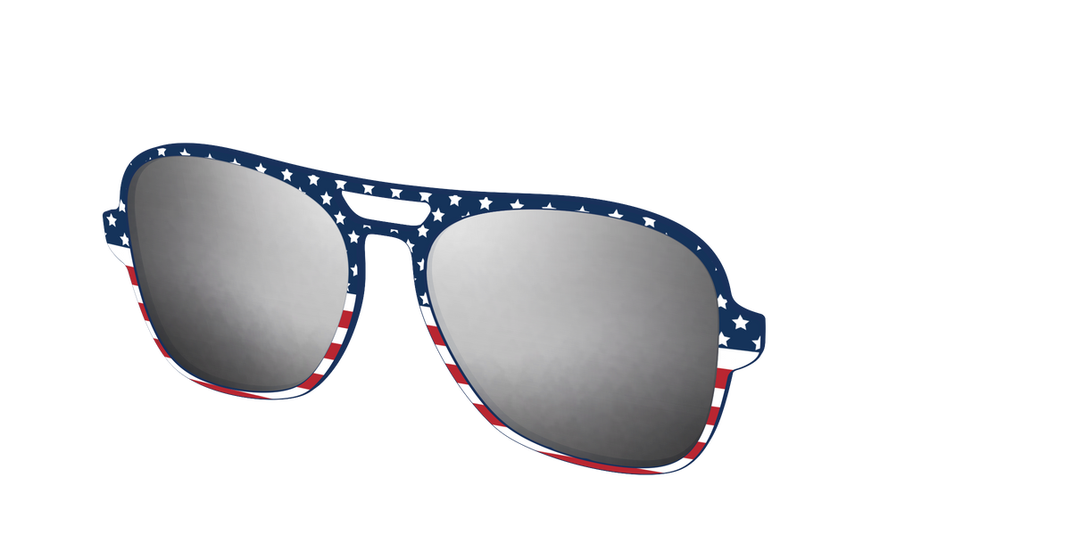 The Polarized Stars & Stripes Sun Top - Angle Top Image - Pair Eyewear