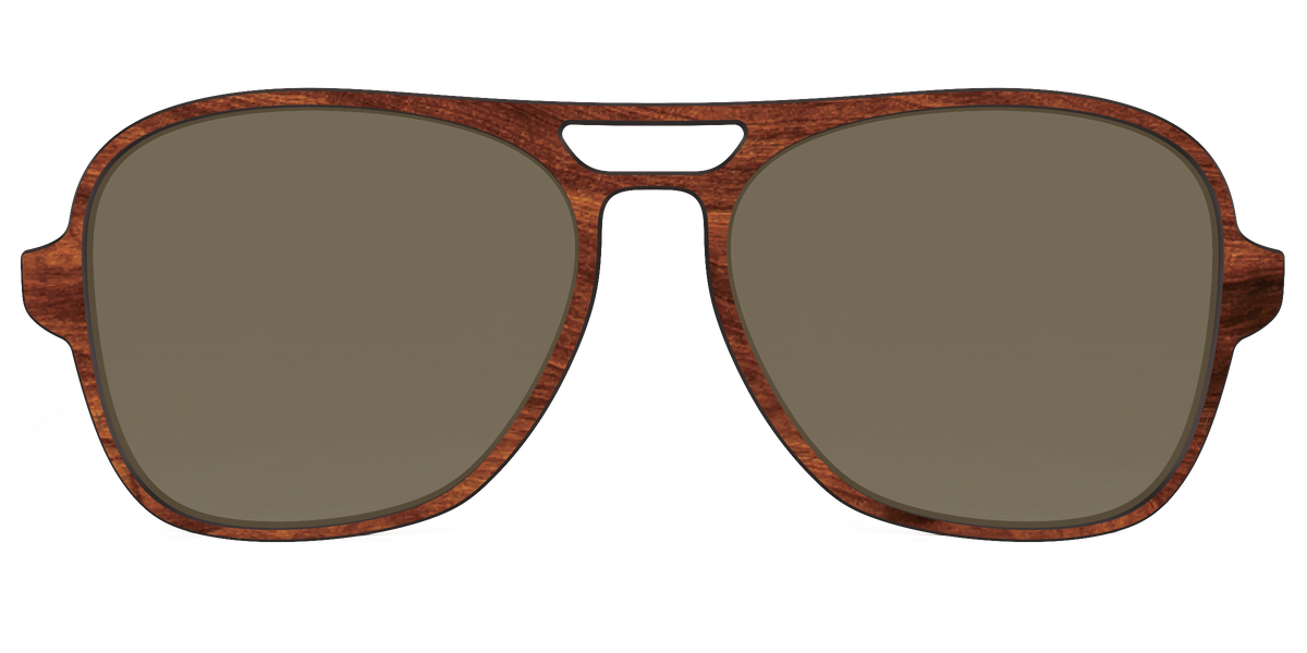 The Polarized Woodgrain Sun Top - Front Top Image - Pair Eyewear