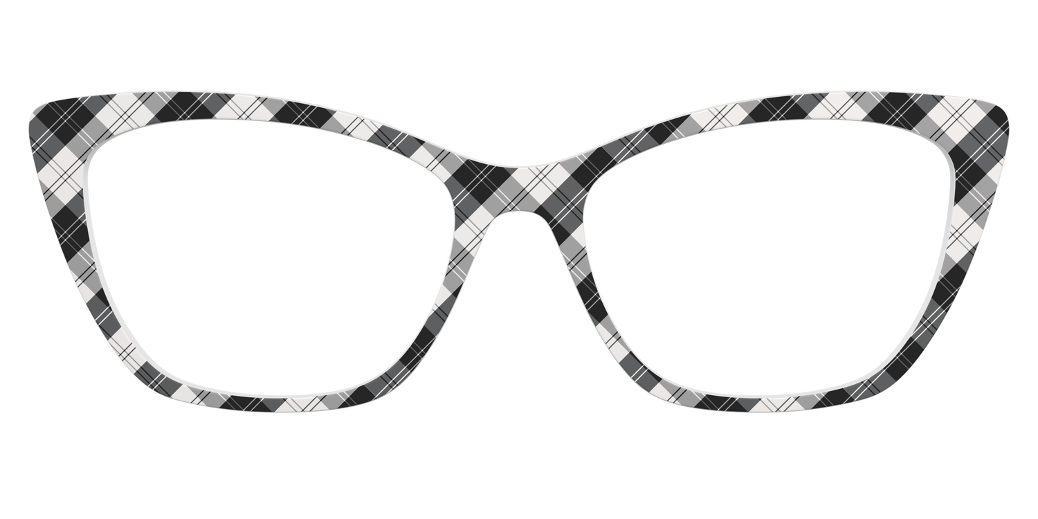 The B&W Plaid - Front Top Image - Pair Eyewear