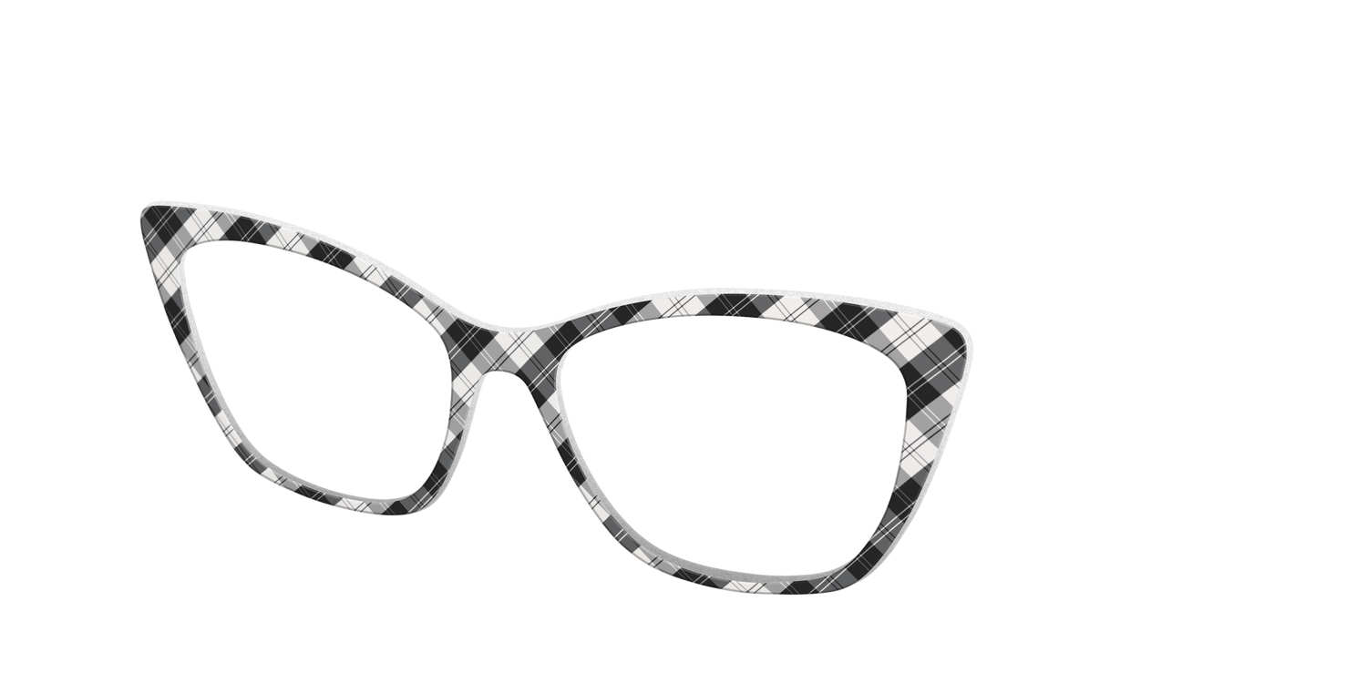 The B&W Plaid - Angle Top Image - Pair Eyewear