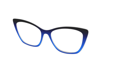 The Black to Blueberry Gradient - Angle Top Thumbnail - Pair Eyewear