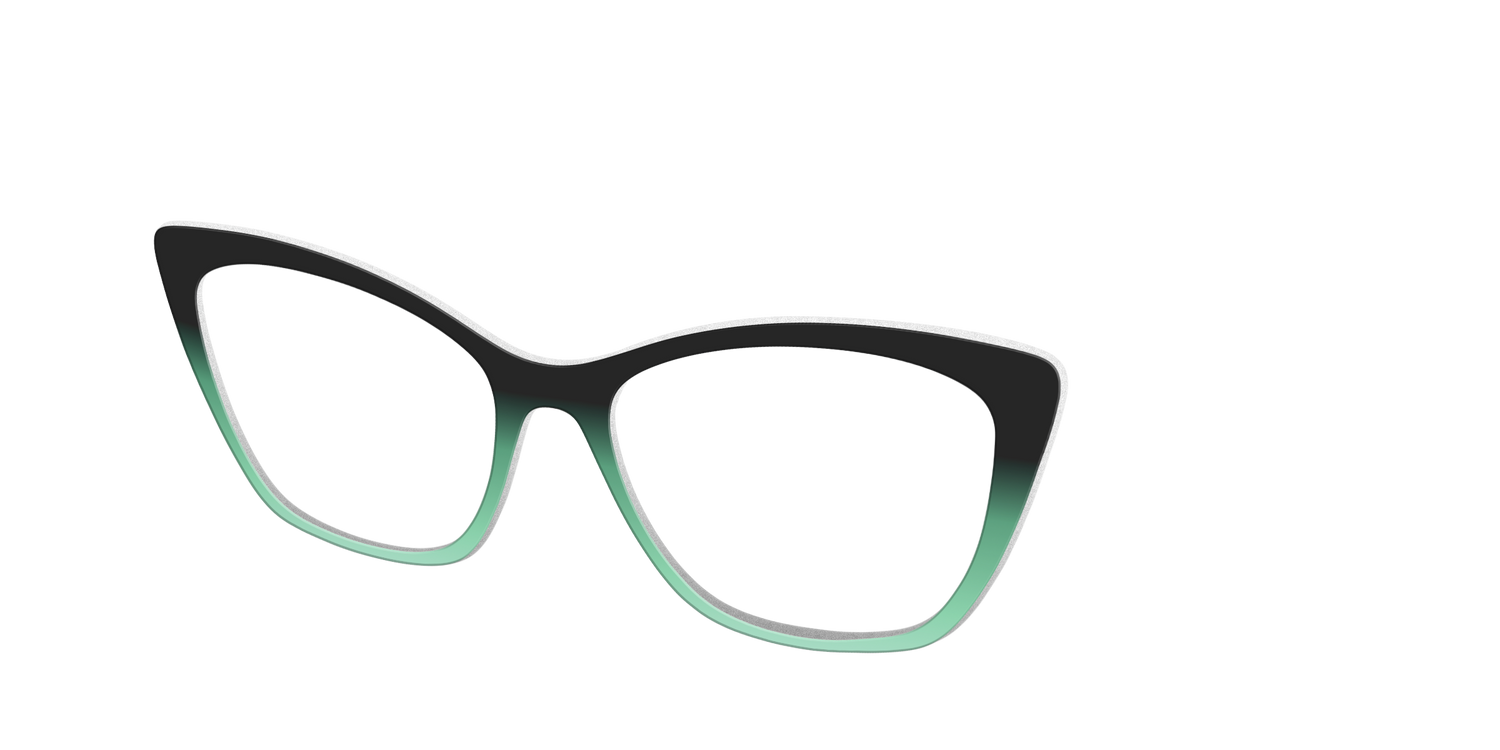 The Black to Spearmint Gradient - Angle Top Image - Pair Eyewear