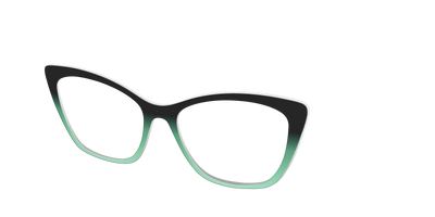 The Black to Spearmint Gradient - Angle Top Thumbnail - Pair Eyewear