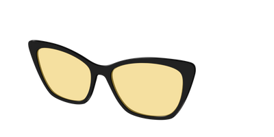 The Black With Citrine Yellow Lens - Angle Top Thumbnail - Pair Eyewear