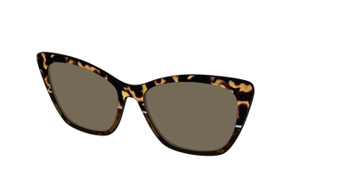 The Polarized Chic Tortoise Split Sun Top - Angle Top Thumbnail - Pair Eyewear