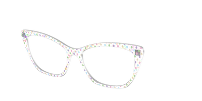 The Egg Polka Dot with Gold Foil Crystal - Angle Top Thumbnail - Pair Eyewear