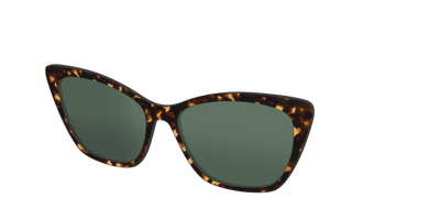 The Non-Polarized Green Tortoise Sun Top - Angle Top Thumbnail - Pair Eyewear
