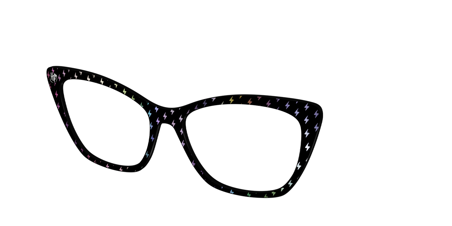 The Holographic Lightning Bolts - Angle Top Image - Pair Eyewear