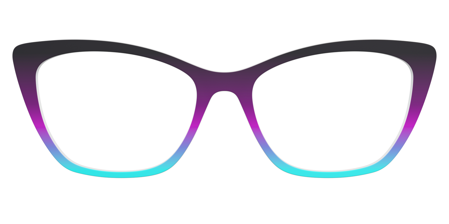 The Licorice to Seafoam Gradient - Front Top Image - Pair Eyewear