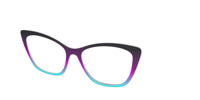 The Licorice to Seafoam Gradient - Angle Top Thumbnail - Pair Eyewear