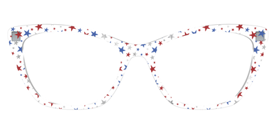 The Multi Stars Crystal with Silver Foil - Front Top Thumbnail - Pair Eyewear