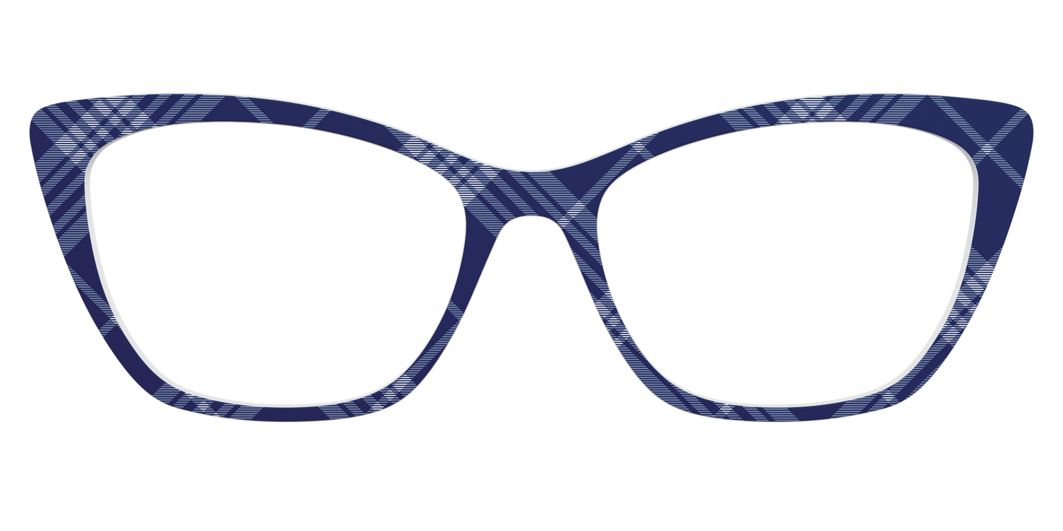 The Navy Twill Plaid - Front Top Image - Pair Eyewear