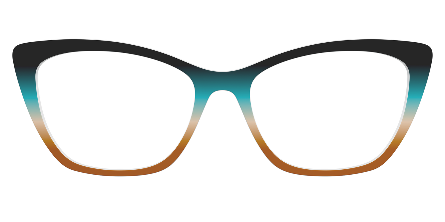 The Onyx to Rust Gradient - Front Top Image - Pair Eyewear