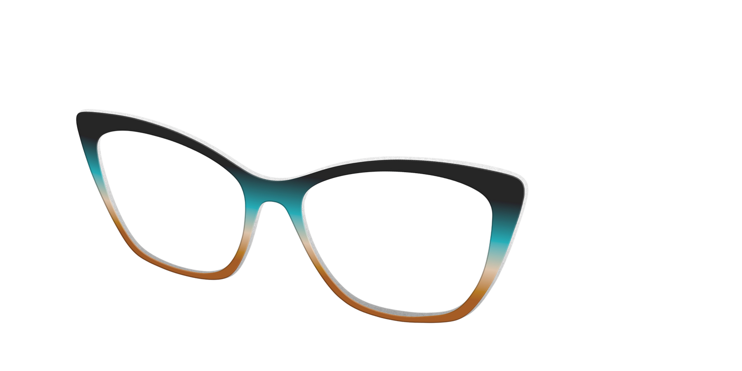 The Onyx to Rust Gradient - Angle Top Image - Pair Eyewear