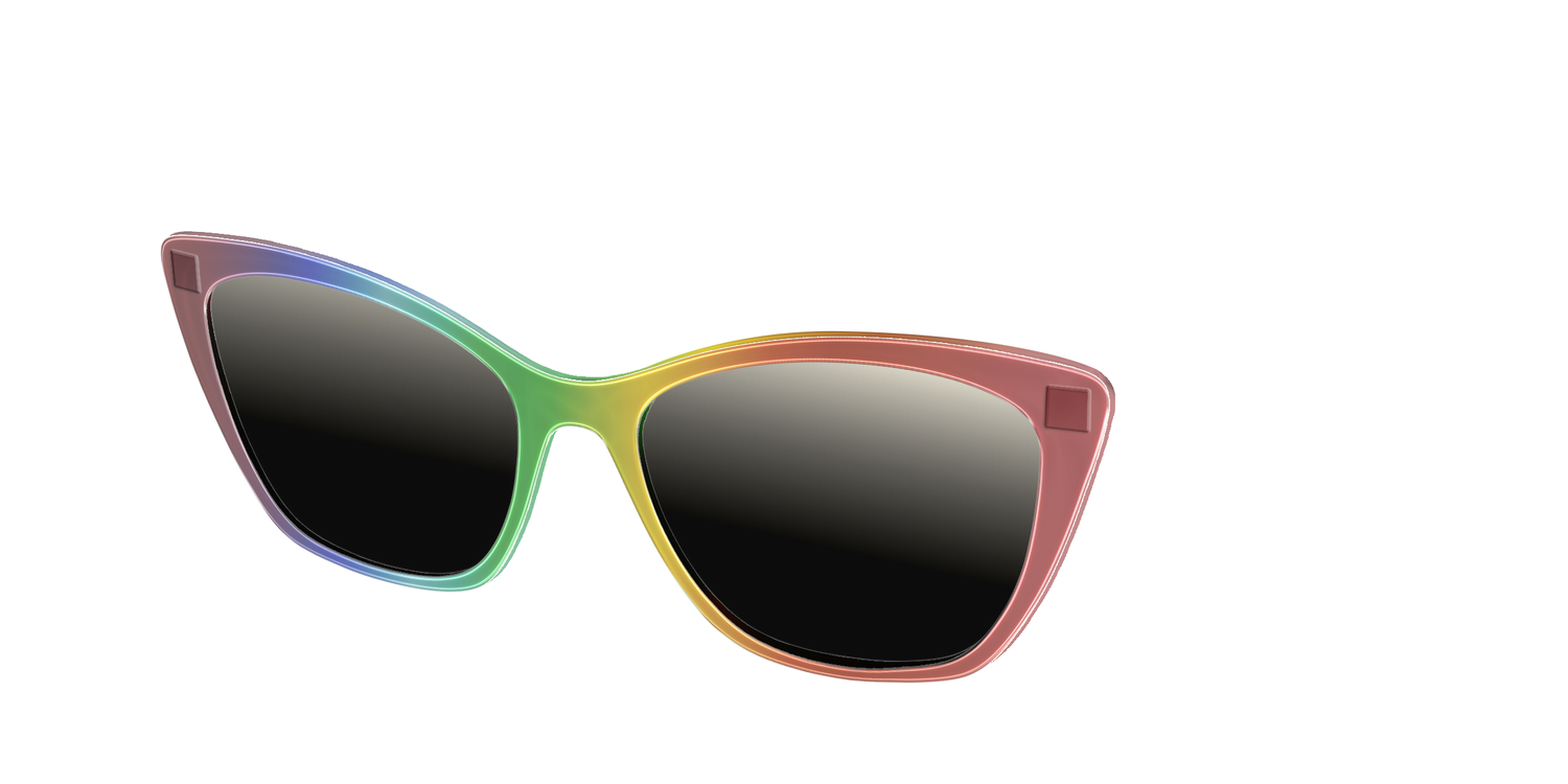 The Polarized Rainbow Gradient Sun Top - Angle Top Image - Pair Eyewear
