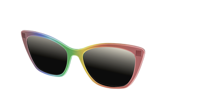The Polarized Rainbow Gradient Sun Top - Angle Top Thumbnail - Pair Eyewear