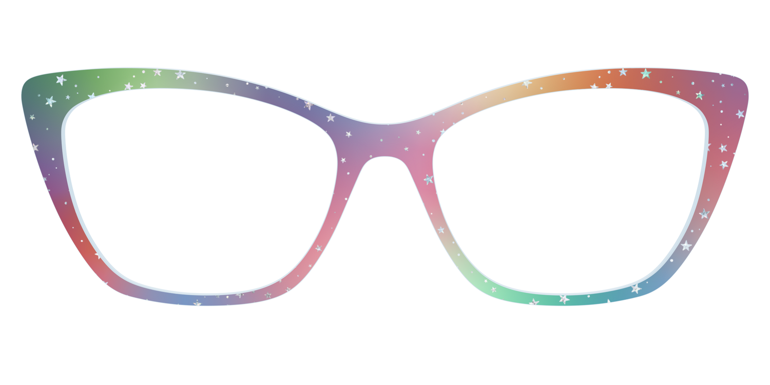 The Rainbow Holographic Celestial - Front Top Image - Pair Eyewear