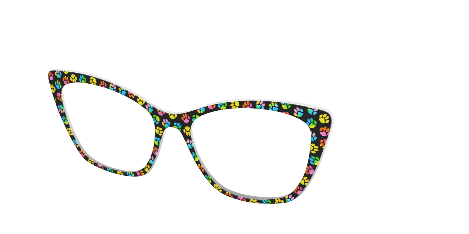 The Rainbow Paw Print - Angle Top Image - Pair Eyewear