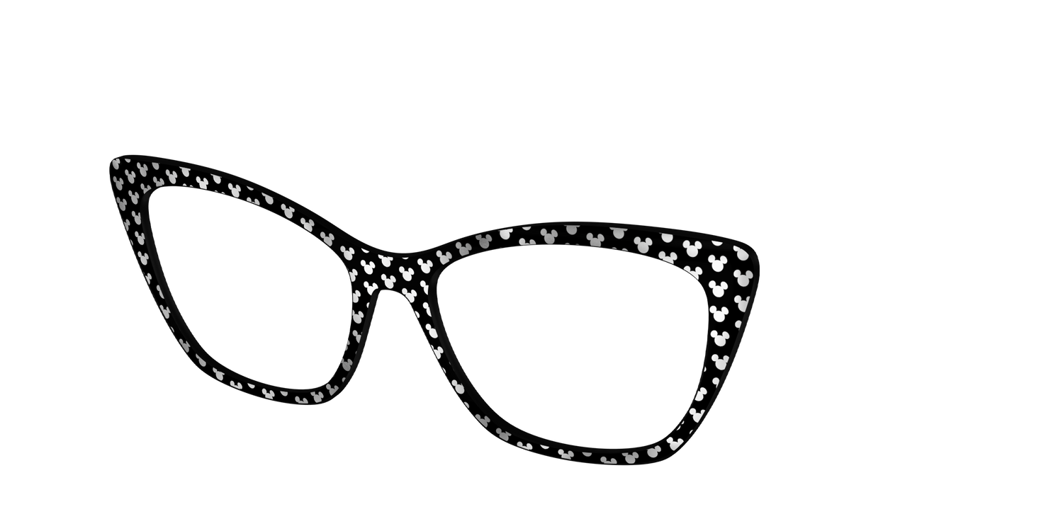 The Silver Foil Mickey - Angle Top Image - Pair Eyewear