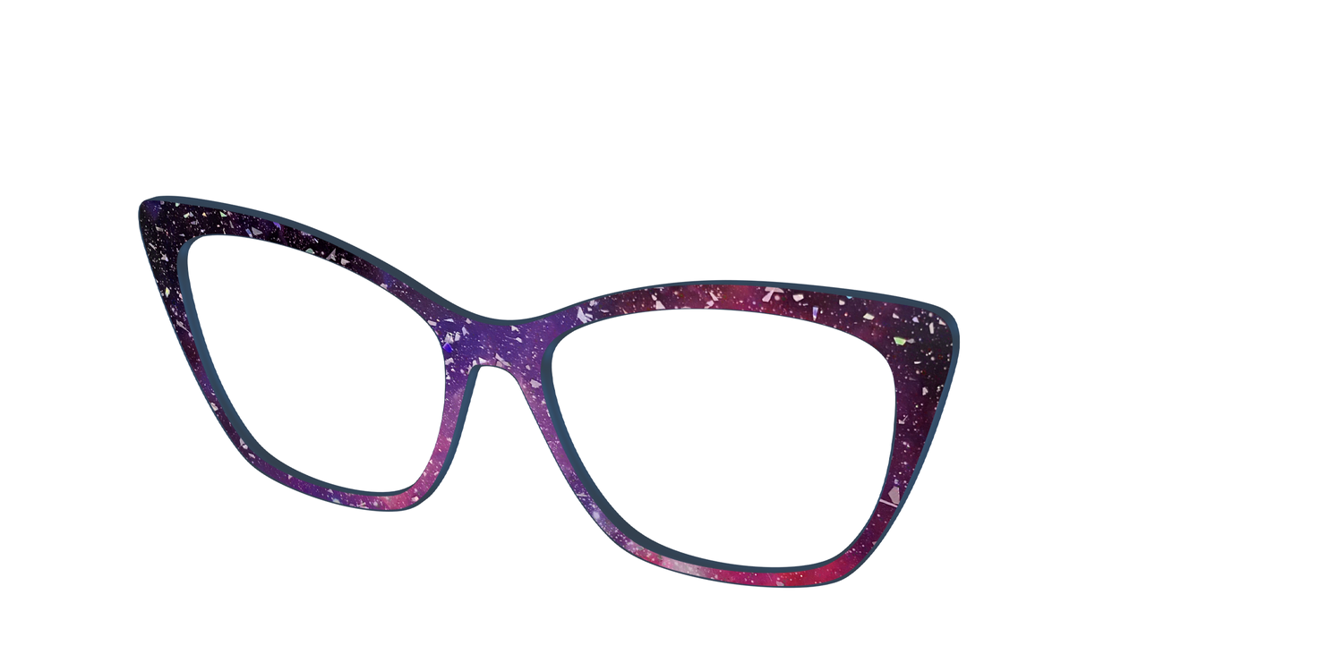 The Twilight Sky with Holographic Glitter - Angle Top Image - Pair Eyewear