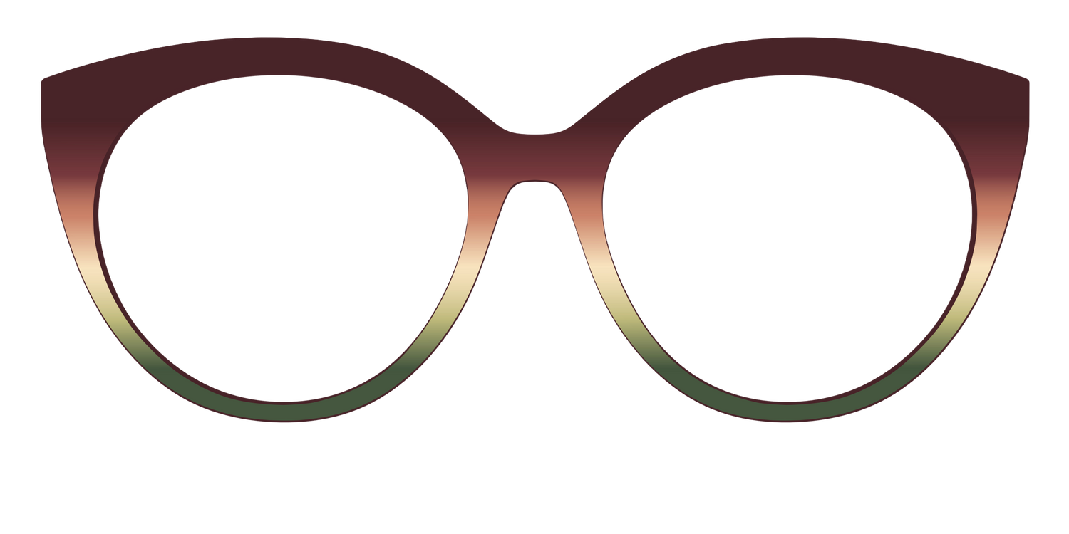 The Acorn to Moss Gradient - Front Top Image - Pair Eyewear
