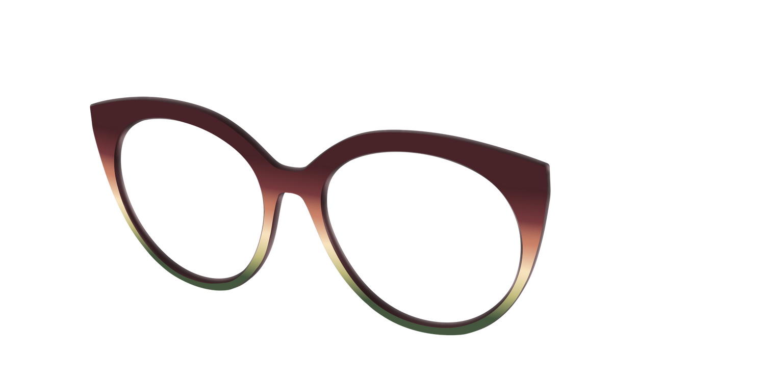 The Acorn to Moss Gradient - Angle Top Image - Pair Eyewear