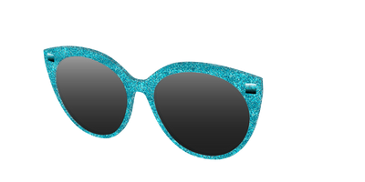 The Polarized Aquamarine Sparkle Sun Top - Angle Top Thumbnail - Pair Eyewear