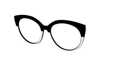 The Black and White - Angle Top Thumbnail - Pair Eyewear