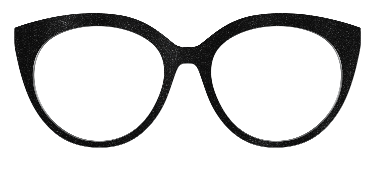 The Black Shimmer - Front Top Image - Pair Eyewear