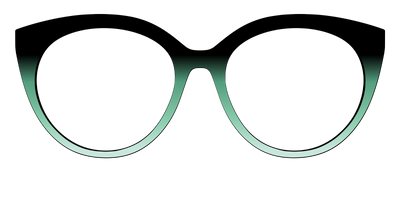 The Black to Spearmint Gradient - Front Top Thumbnail - Pair Eyewear