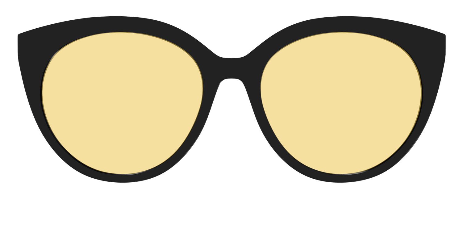The Black With Citrine Yellow Lens - Front Top Image - Pair Eyewear