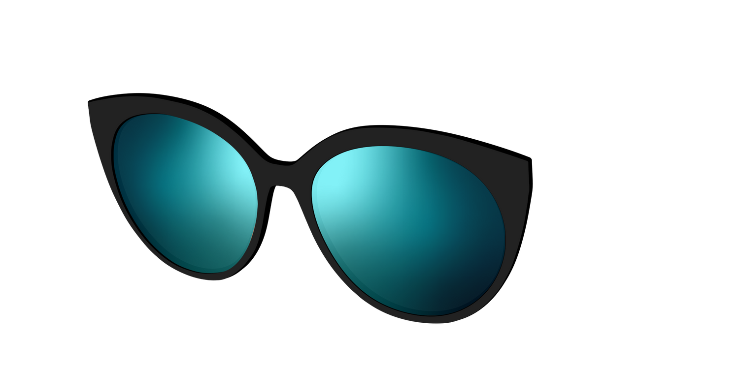 The Polarized Blue Reflective Sun Top - Angle Top Image - Pair Eyewear