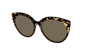 The Polarized Chic Tortoise Split Sun Top - Angle Top Thumbnail - Pair Eyewear