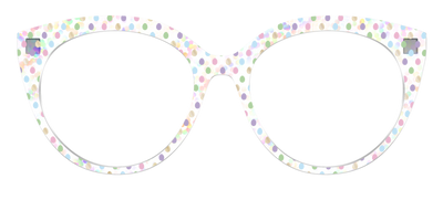 The Egg Polka Dot with Gold Foil Crystal - Front Top Thumbnail - Pair Eyewear