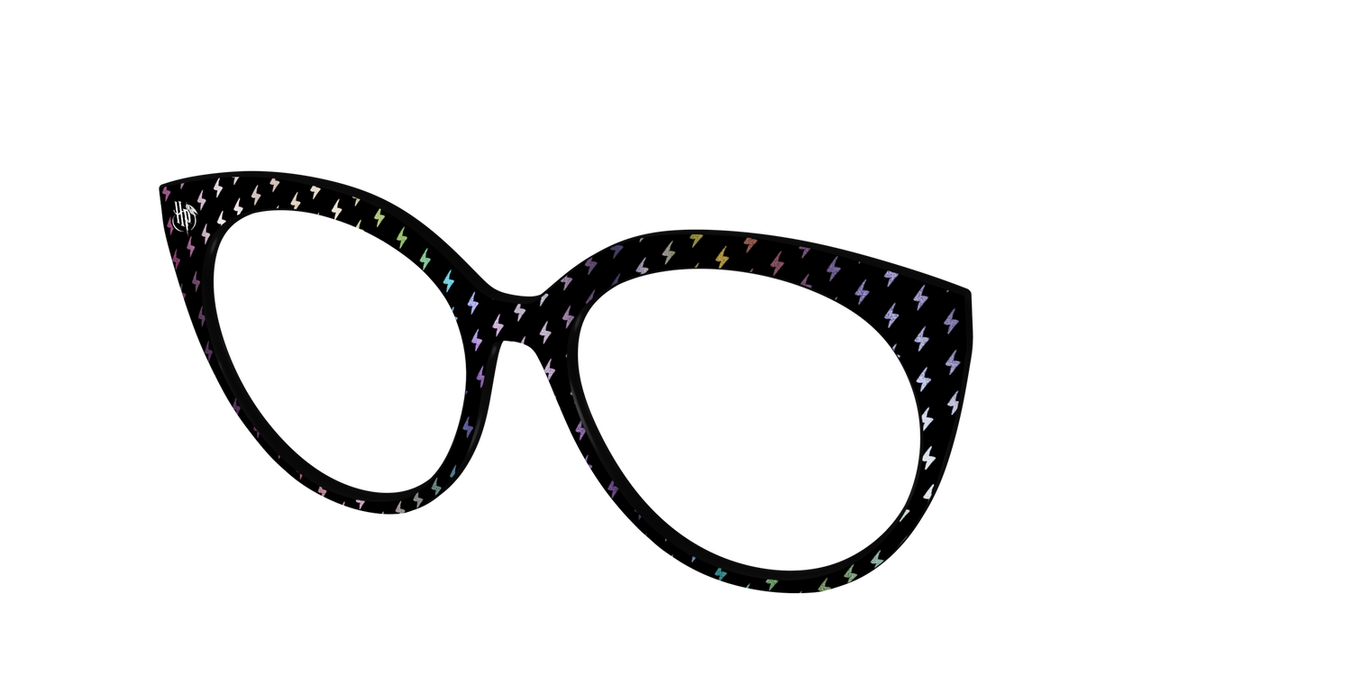The Holographic Lightning Bolts - Angle Top Image - Pair Eyewear