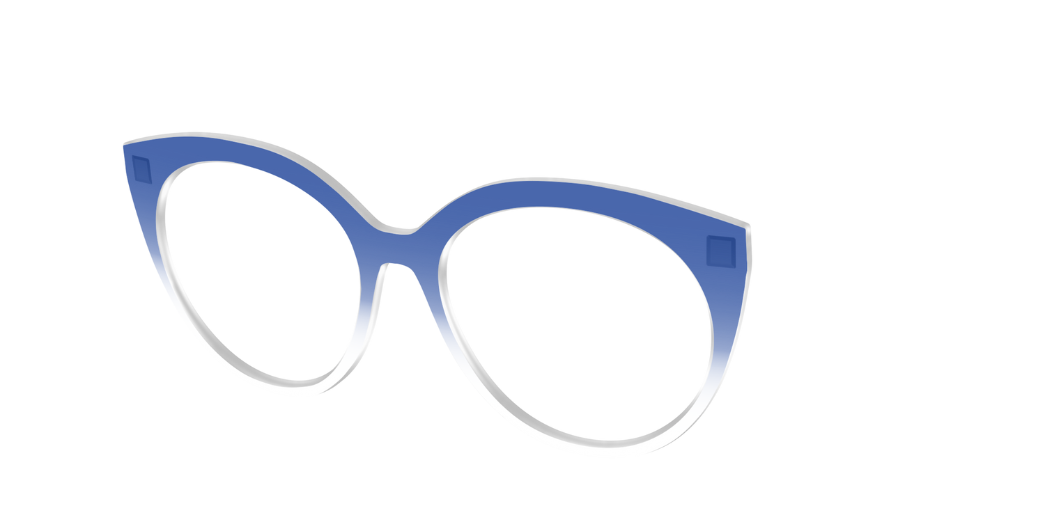 The Indigo Gradient Crystal - Angle Top Image - Pair Eyewear