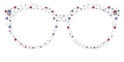 The Multi Stars Crystal with Silver Foil - Front Top Thumbnail - Pair Eyewear