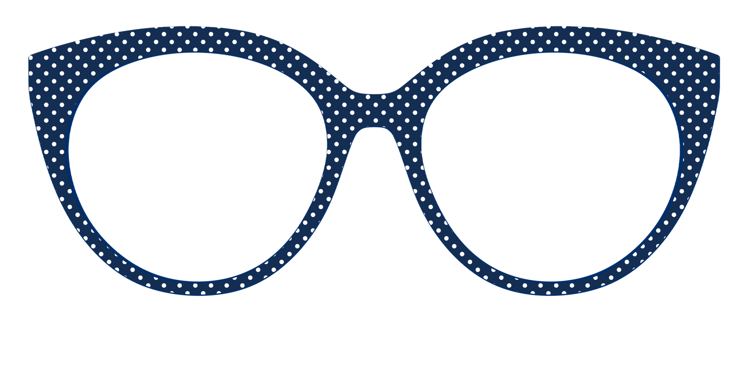 The Navy Pin Dot - Front Top Image - Pair Eyewear