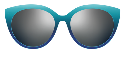 The Polarized Ocean Blue Sun Top - Front Top Thumbnail - Pair Eyewear