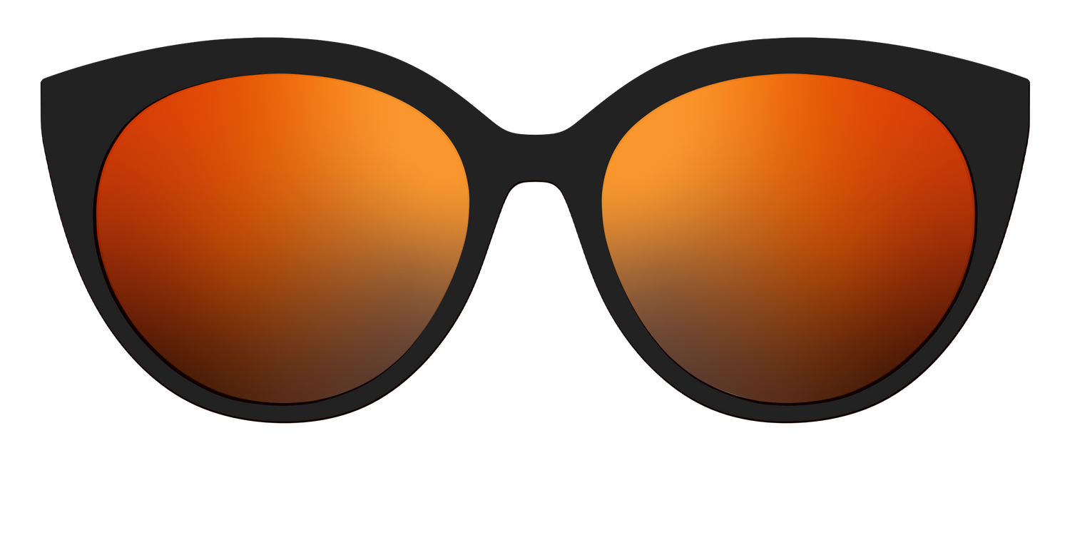 The Polarized Orange Reflective Sun Top - Front Top Image - Pair Eyewear