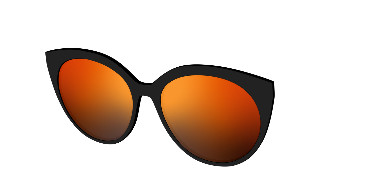 The Polarized Orange Reflective Sun Top - Angle Top Image - Pair Eyewear