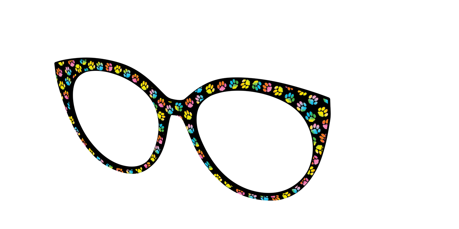 The Rainbow Paw Print - Angle Top Image - Pair Eyewear