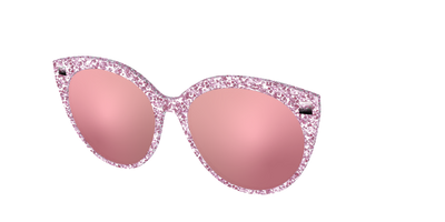 The Polarized Rose Gold Sparkle Sun Top - Angle Top Thumbnail - Pair Eyewear