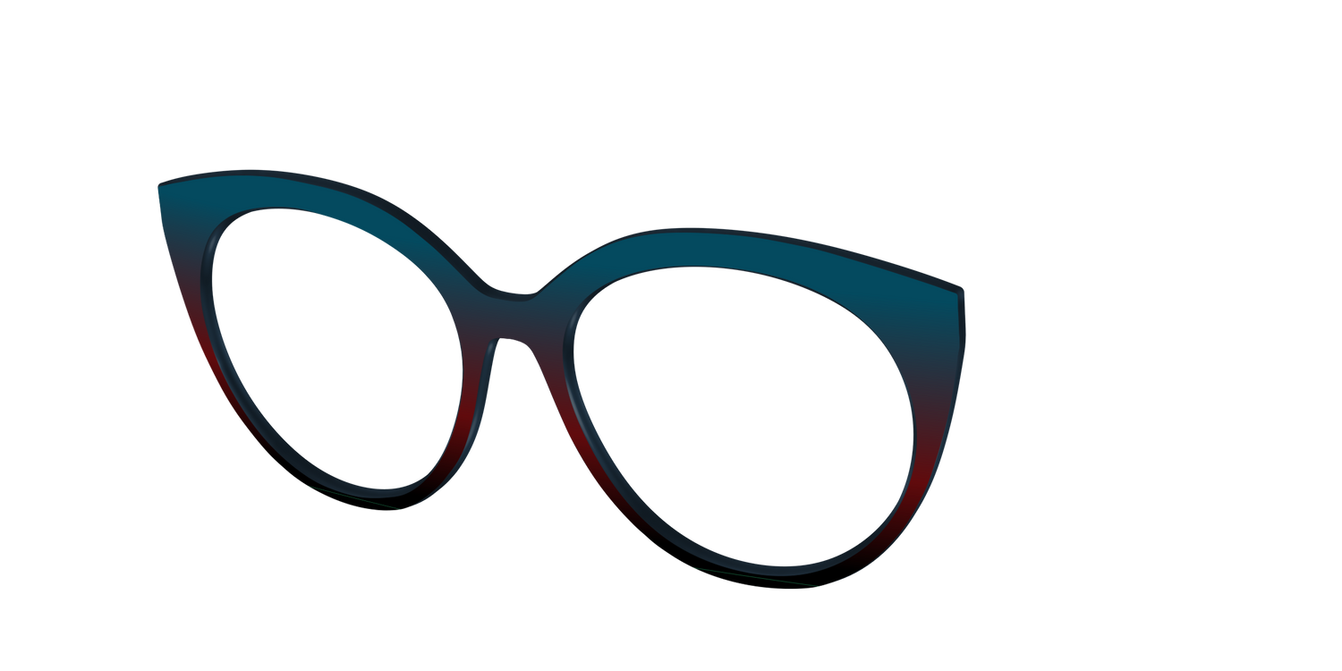 The Teal to Espresso Gradient - Angle Top Image - Pair Eyewear