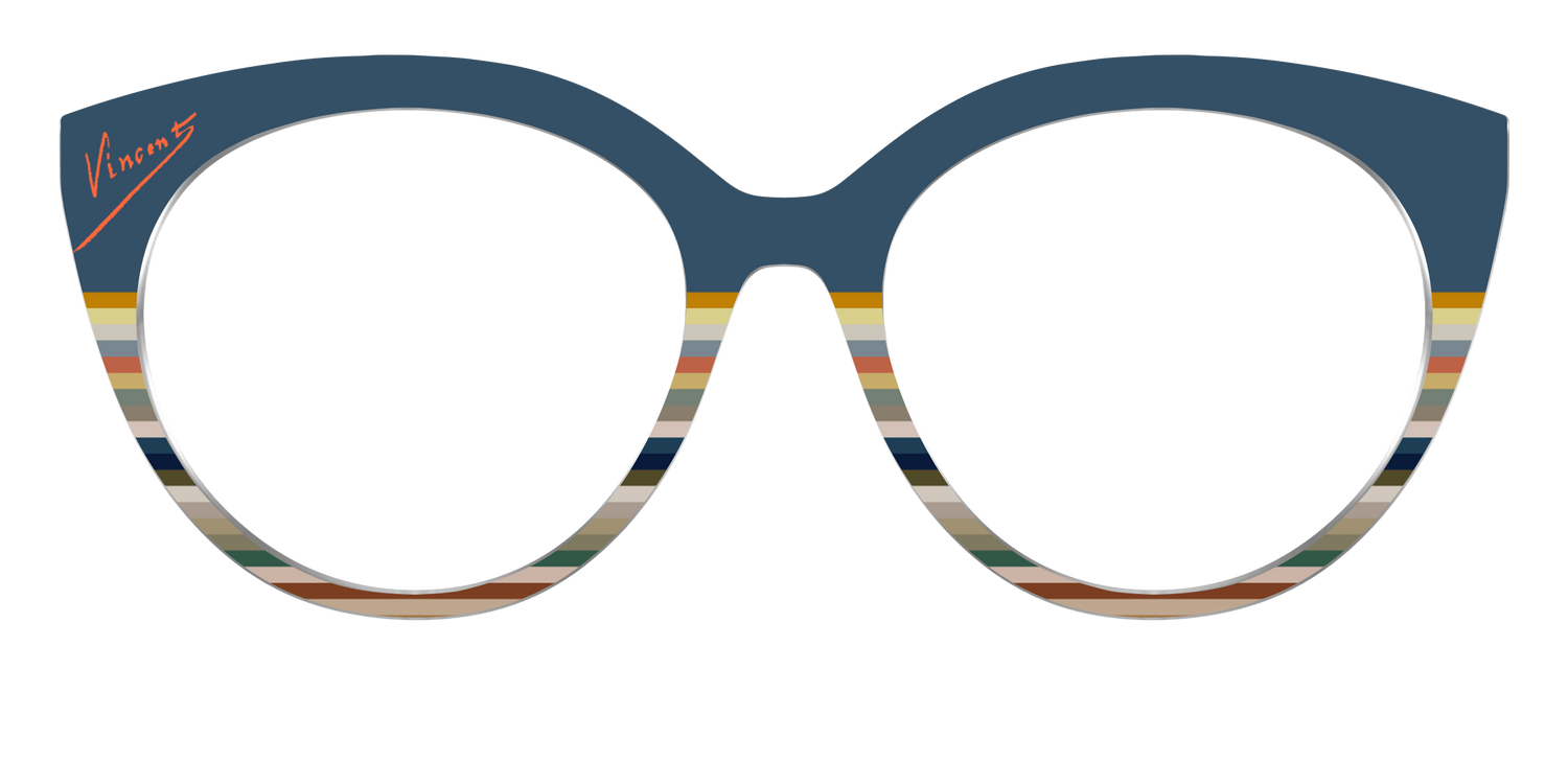 The Vincent Stripes - Front Top Image - Pair Eyewear